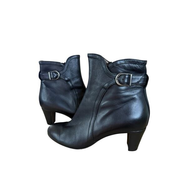AGL Attilio Giusti Leombruni Black Leather Ankle Boots Size 39 (US 9) - Picture 6 of 13